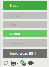  botão Importação IBPT
