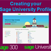 How to create your Sage University Profile