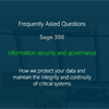 Security and Governance document available for Sage 300.